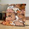 Cute Capybara Cartoon Blanket Bedroom Blanket for Livingroom Couch Lunch Break Soft Throw for Friend's Festival Gift
