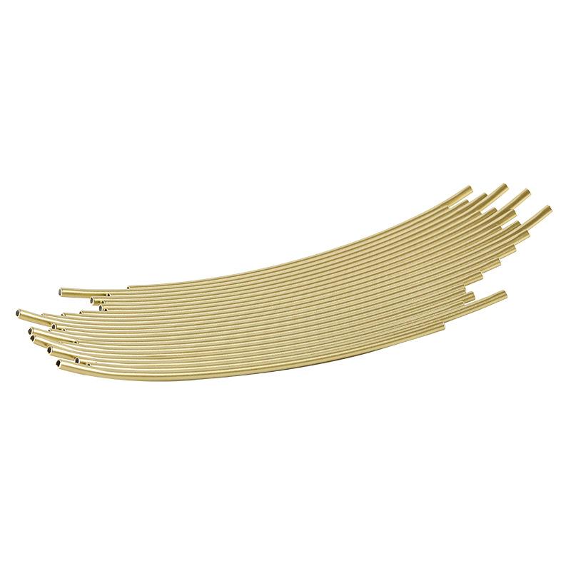 Modern Minimalist Tray Irregular Bamboo Row Fruit Plate European Style Light Luxury Model Room Soft Decoration Decoration Home