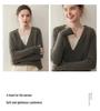 Autumn Winter Cashmere Color Block Hooded Sweater - Women's Two-Piece Style