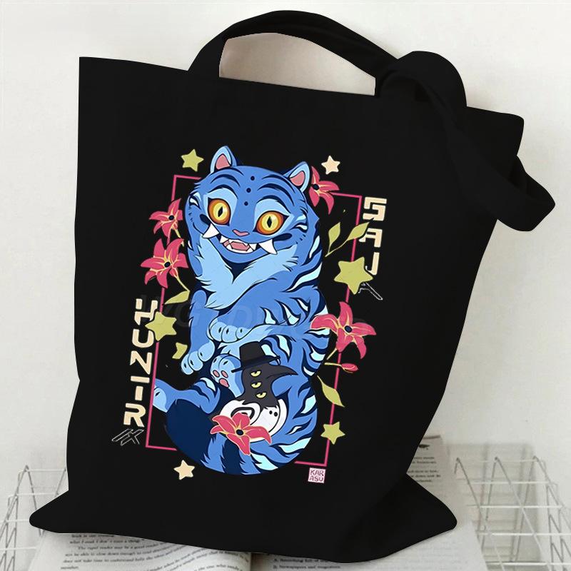 Witch Hunters Peripheral Printing Fashion Shoulder Bag Women's Large Capacity Student Portable Tote Bag Canvas Bag