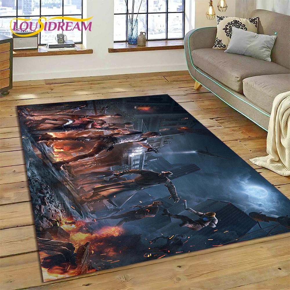 3D Lastest Horro Games R-Resident Evil Rug Carpet for Living Room Bedroom Home Decor,Non-slip Decoration for Sofa Doormat Gifts