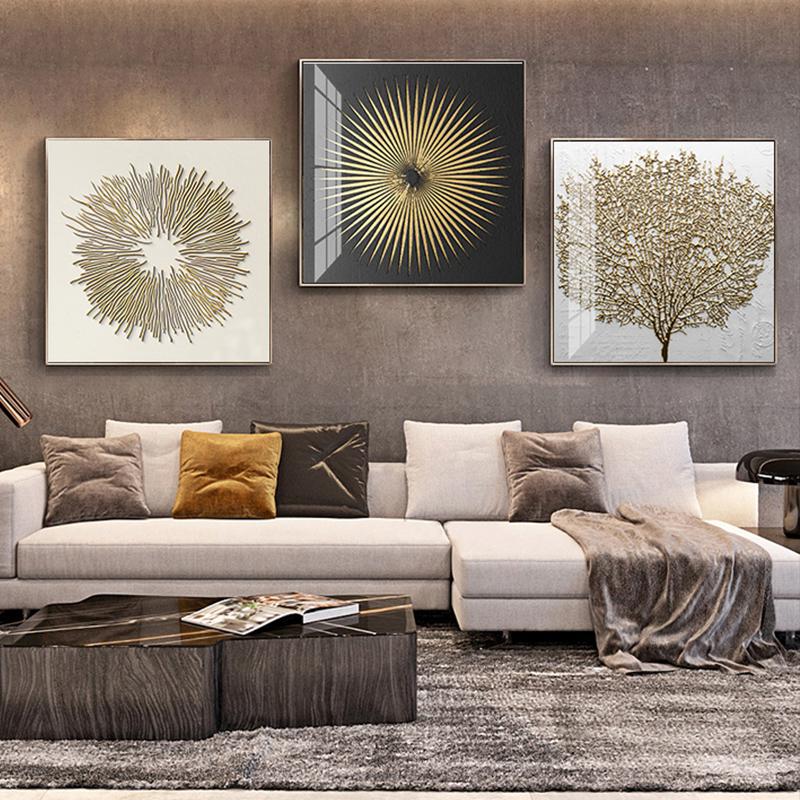 Abstract Vintage Gold Luxury Posters Nordic Canvas Art Painting Home Decor Wall Art Retro Print Living Room Minimalist Picture