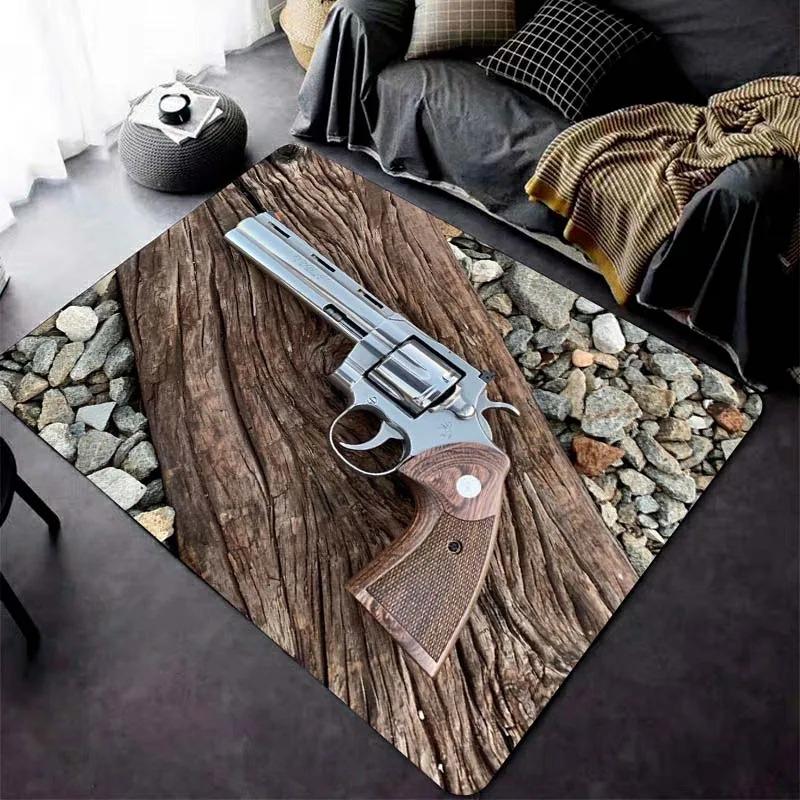 Cartoon Pistol Carpet for Living Room Children 's Bedroom  Decor Floor Mat Non-slip Kid Play Crawl Soft Rug Bathroom Door Mats