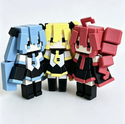 2027 Anime Hatsune Miku Block Pendant Bag Charm Keychain For Backpack Decor Fans Gift