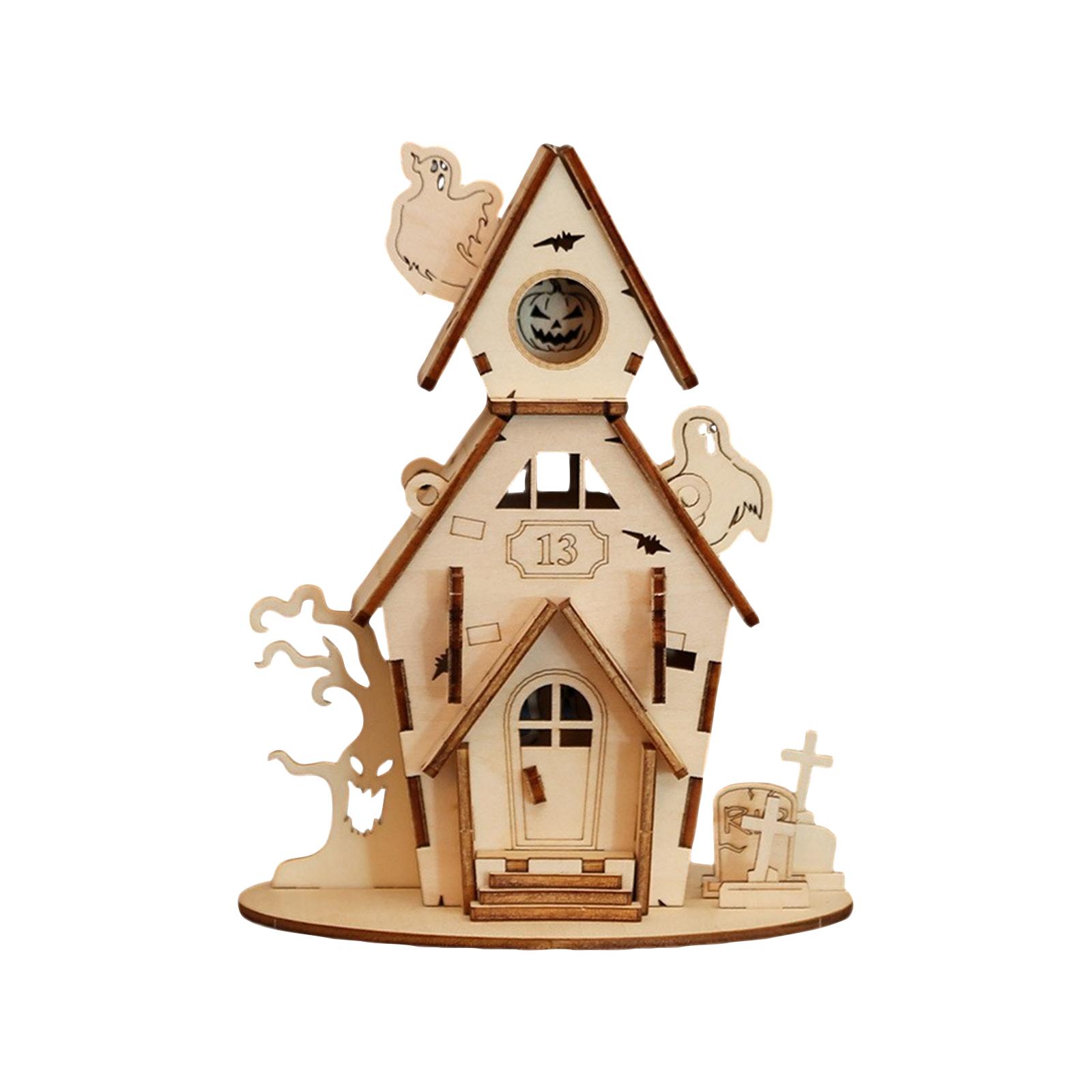 

Children s Puzzle,Halloween Series House Wooden Puzzle, Halloween Toys For Children, Elementary School Puzzle Toys One Size