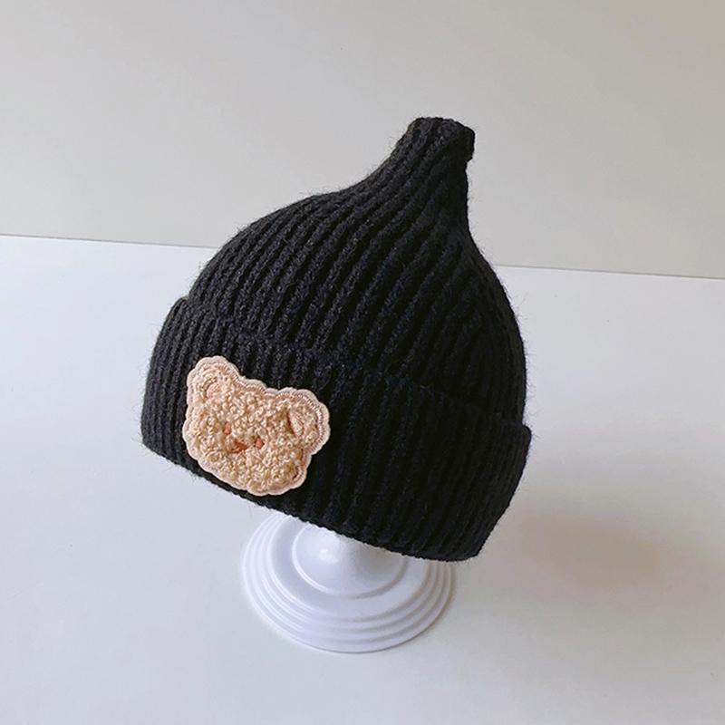Baby Knitted Hat Cute Bear Warm Hat Kids Beanie Hats