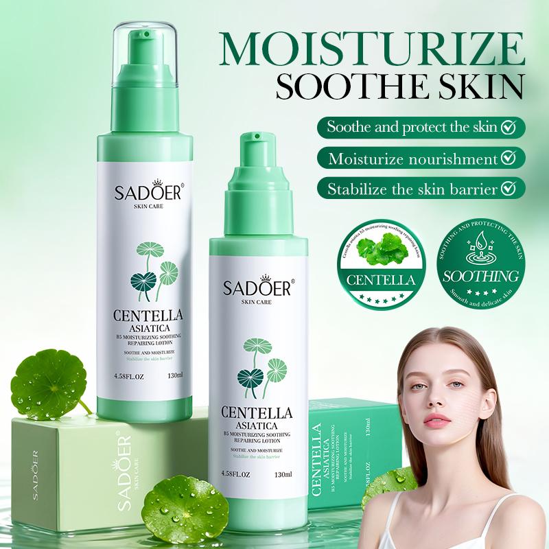 SADOER Centella Moisturizing Face Lotion Anti-aigng Anti Wrinkles Soothing Nourishing Whitening Facial Serum Essence Skin Care