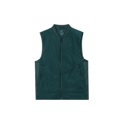 Solid Color Logo Zip Cotton Vest Men Tops Deep-Jungle FB7554-328