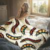 Cartoon Centipede Bug Flannel Blanket Warm Soft Halloween Christmas Decorative Couch Warm Cozy All-Season Gift