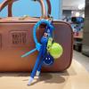 Smile Tennis Keychain For Backpack Decoration And Female Gift With Practical Nylon Rope Bags Pendant Bag Accesories