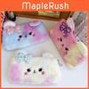 Cute Plush Bear Pencil Case With Colorful Bow For Students And Girls