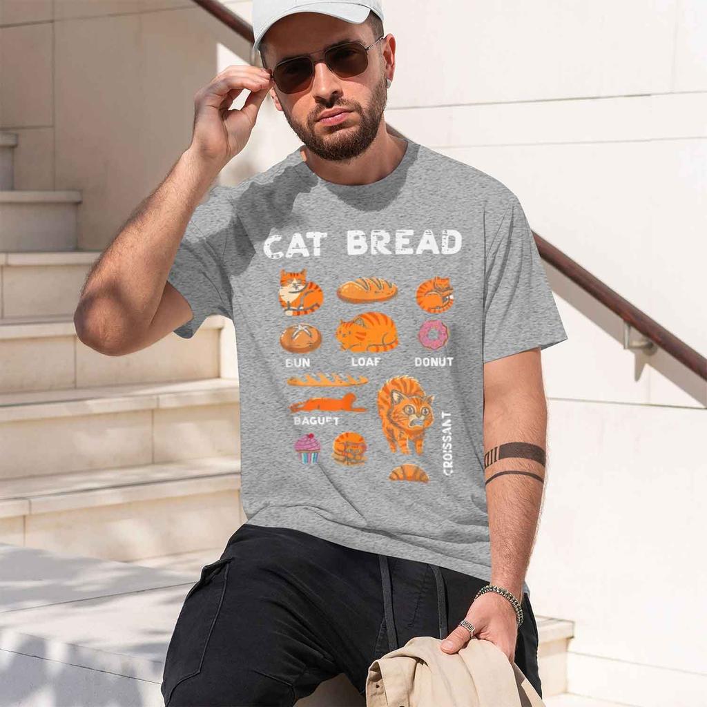Bread Bun Loaf Cute Kitten Food Pun Grh Tees New Shirts And Tshirts Tshirts For Unisex Print 2026 New Model Shortsleeve Crewneck