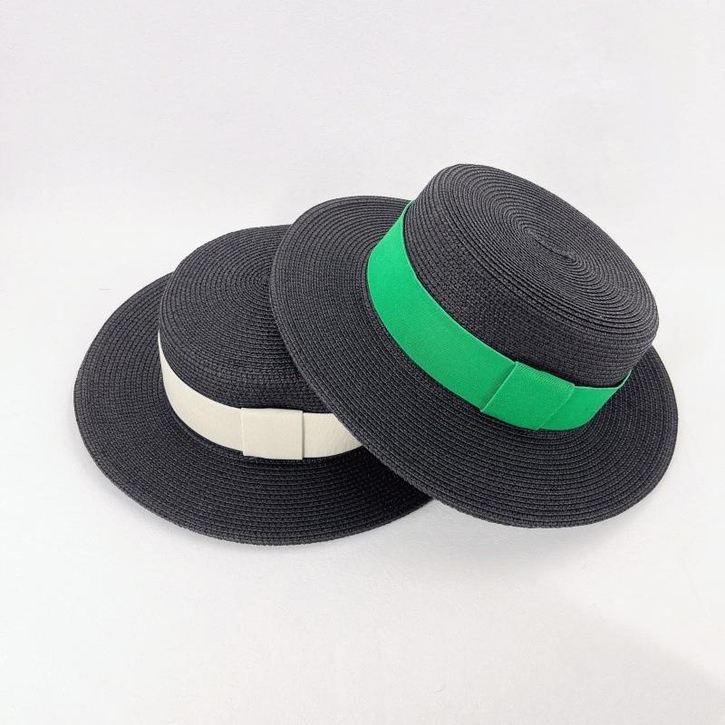 202603-shi Ins Chic Summer Classic Encrypted Paper Grass Weave Sunscreen Fedoras Cap Men Women Leisure Panama Jazz Hat