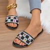 Fashion Women Slippers Summer Fashion Beach Shoes Casual Home Slippers Lightweight  Anti-slip Sexy Square Toe Flat Sandals Slides Women
