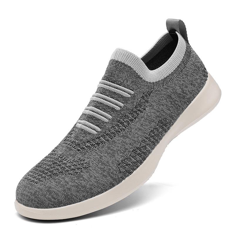 One-Pedal Cover Casual Walking Shoes Flying Weaving Breathable Sports Teen Dad Shoes Lightweight