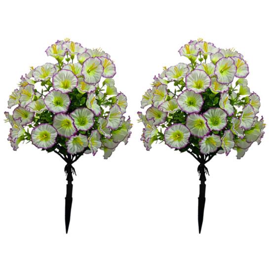 1/2 st Konstgjord Morgonhimmel Trädgårdsspett UV-beständig Falsk Blomsterpigga Bröllopsfest Inomhus Utomhus Trädgårdsvägg Falsk Blomsterdekoration