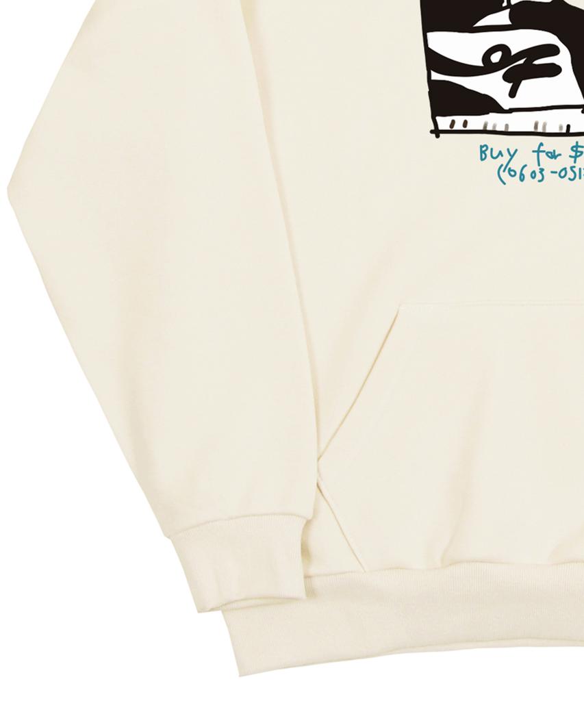 [Unisex] Of Shoes Center Hoodie_Cream/Black Logo