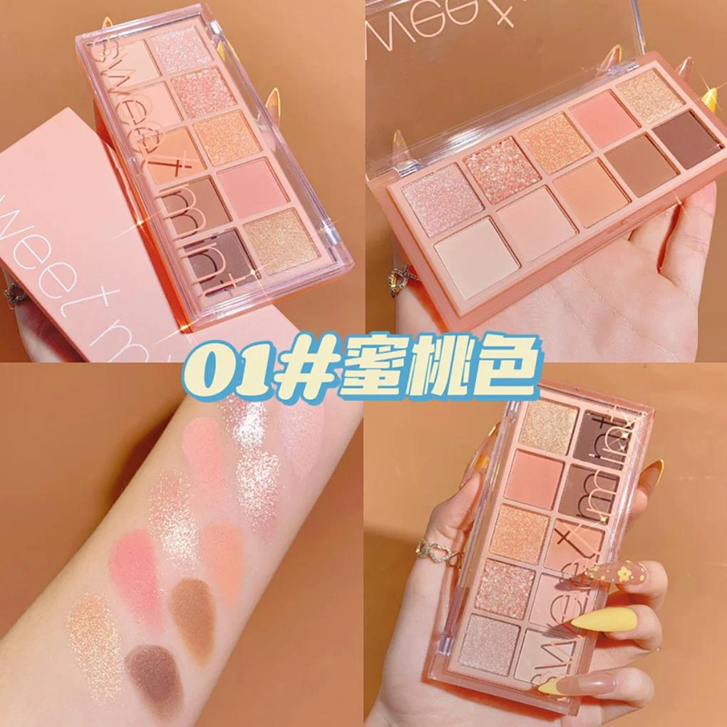 Cement Earth Milk Tea Matte 10-Color Eyeshadow Palette Olive Skin Cool Gray Brown Tone Smoky Gentle Affordable Student Niche