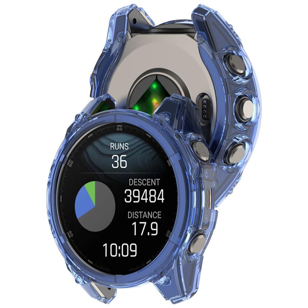 For Garmin Fenix 8 51mm Watch Case Half Wrapped Flexible TPU Protective Cover