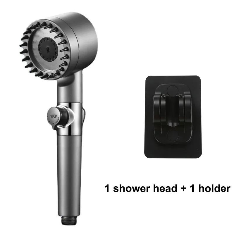 High Pressure 3 Modes Message Shower Head Rainfall Adjustable Modern Showerhead Boost Filter for Bathroom Accessories