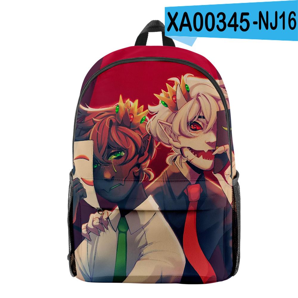 Classic Peculiar Novelty Cool Ranboo Pupil Bookbag Notebook Backpacks 3D Print Oxford Waterproof Boys/Girls Travel Backpacks