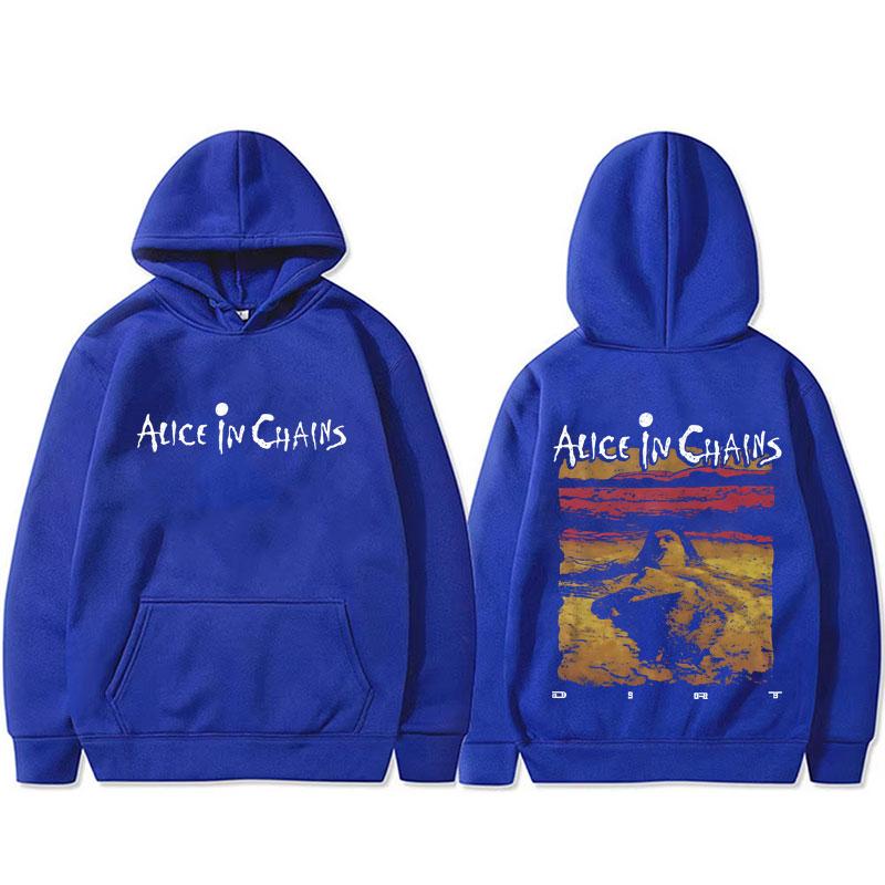 

Rock Band Alice in Chains Худі Dirt Чоловіки Жінки Одяг Готичний Панк Толстовка Чоловіча Вінтажний Повсякденний Худі З Капюшоном Подарунок для Фанатів XL синій