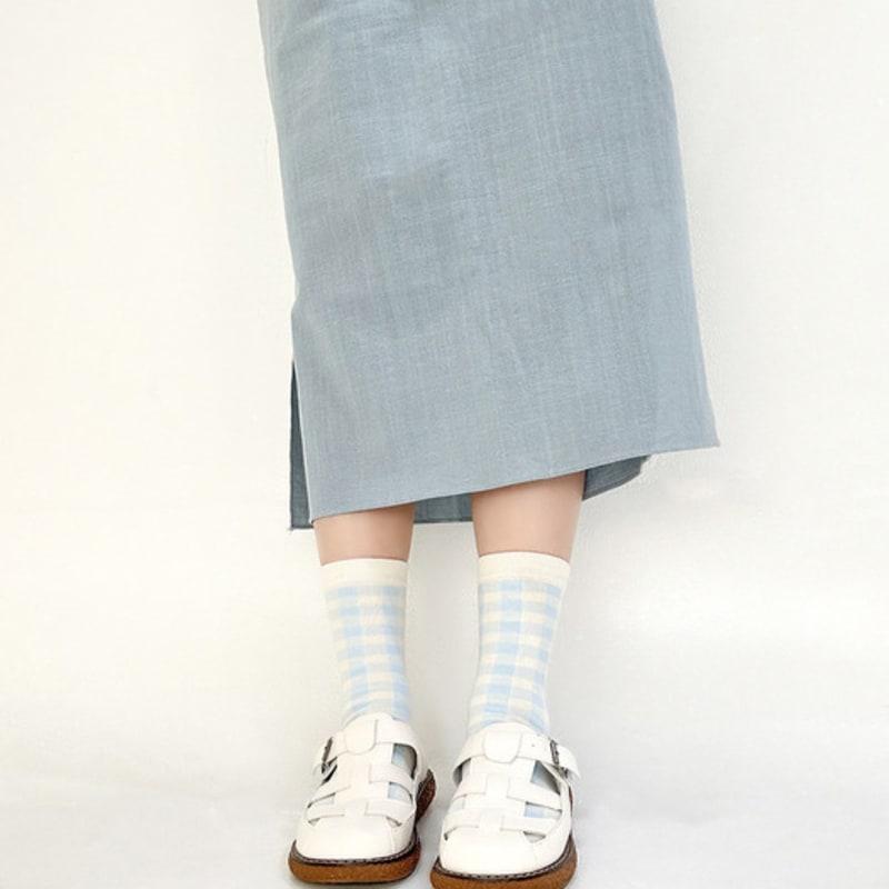 YELLOWSOCKS LINE CHECK SKY Line Check Sky