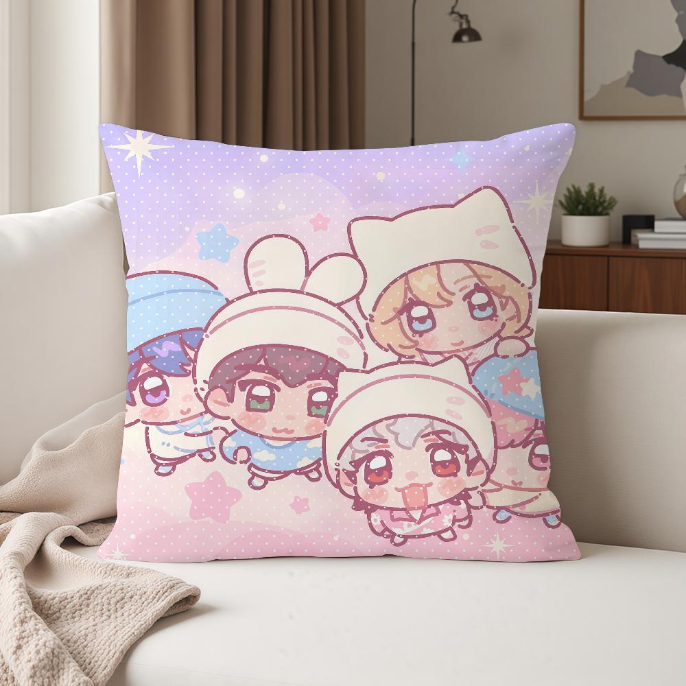Kpop Style P-Plave Cartoon Pillow Case Suitable For Bedrooms Living Rooms Cars Home Decoration