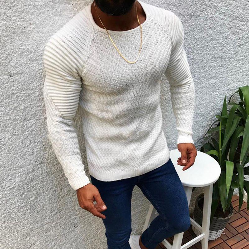 Men O-neck Slim Fit Autumn Winter Sweaters With Long Sleeves For Casual Wear