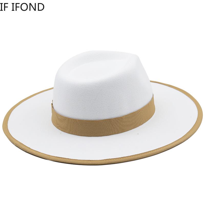 2022 New Feather Band Felt Fedora Hats for Women Wide Brim Men Formal Jazz Hats Panama Church Wedding Dress Hat Chapeu Feminino
