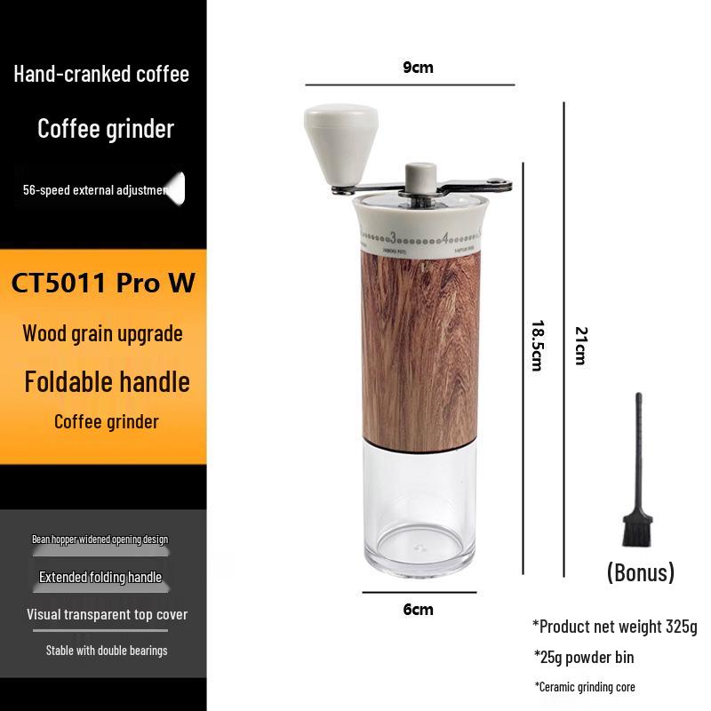 Stainless Steel Hand-Crank Coffee Grinder - Portable and In Stock