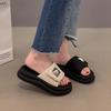 Slippers Women's Summer Outer Wear New Fashionable Small Thick Bottom To Increase the Sense of High-end Cool Slippers