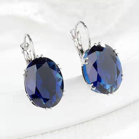 1/2 Pairs Teardrop Earrings Lightweight Sparkling Cubic Zirconia Water-drop Pendant Drop Earrings Jewelry Accessories