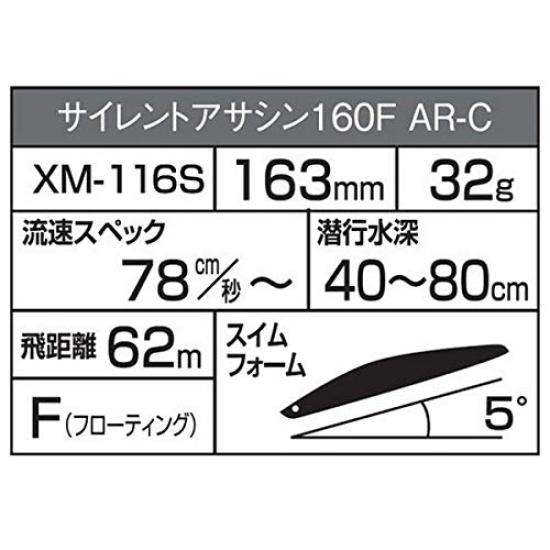 Shimano Exsence Silent Assassin 160F Kyorin CC 010 Saltwater Minnow for Sea and Embankments XM-116S Lure, Bass, Rivers, Surf,