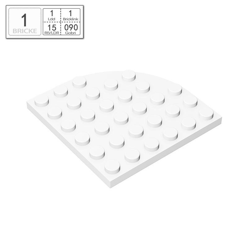 BRICKE 6x6 Curved Plate - Lego-Compatible DIY Building Blocks for Custom MOCs (6003) 50g (~11 pieces)