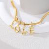 Original Copper Charm Bead Gold Alphabet Love Letter Pendant Fit Original Bracelet Chain For Women Diy Jewelry Gift