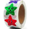 100-500pcs Glitter Star Stickers for Kids School Teacher Reward Sticker Party Decor Small Business Label Scrapbooking Stickers