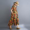 DIMANAF New 2026 Summer Women Plus Size Beach Long Dress Sundress Loose Casual Maxi Lady Floral Print Dress