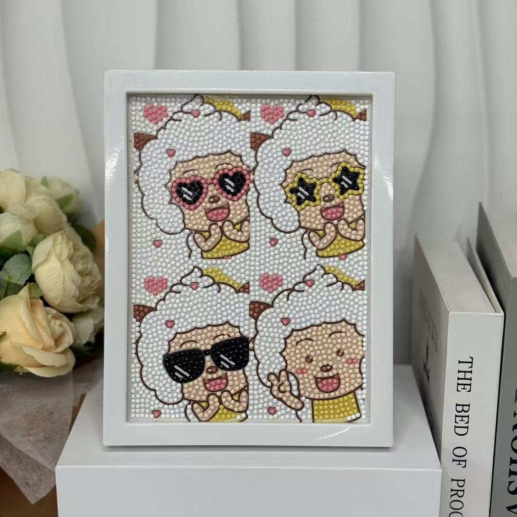 Children'S Diamond Painting Framed Handmade Diy Material Bag Sanrio Diamond Paste Painting Concentration Toy