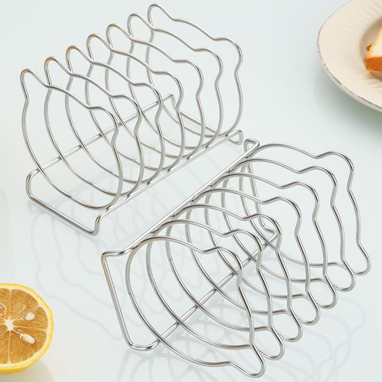 Bear-Shaped Toast Rack Stainless Steel 6-Slice Bread Holder For Air