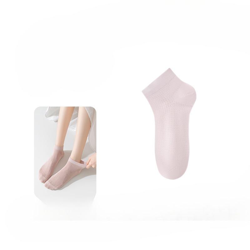 

Silk Stockings for Children in Summer Lightweight Short Socks with Heart-shaped Mesh for Ventilation and Odor Prevention, Short Tube Style 1 pair рожевий