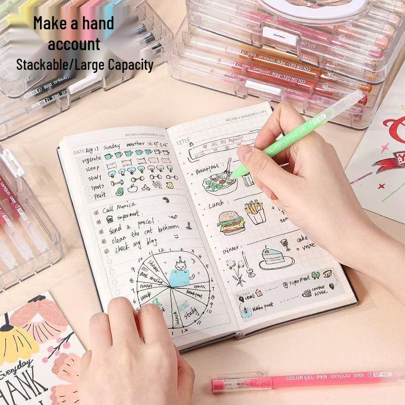 Blue Fruit Multi-Color Journal Pen Set: Handheld, Multi-Layer Boxed Ballpoint Pens – Cross-Border Exclusive Gift Collection.