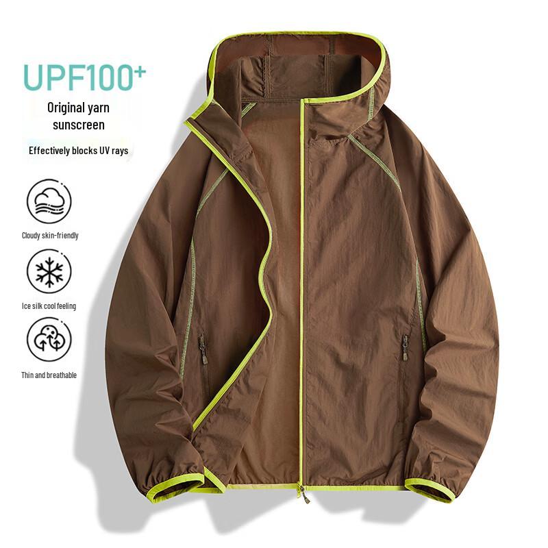 MEDE Men's UPF 100+ Ice Silk Quick-Dry Hooded Sun Protection Jacket