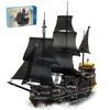 Hallisun Building Blocks 1366 Pirate Ship Miniature Building for Adults and Ages Boys and Birthday Gift Set, Pieces, Model, Toy, Bricks, Kids, 8+,