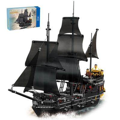 Hallisun Building Blocks Set: Miniature Pirate Ship Model Building Toy, Miniature Size, Bricks, for Adults and Children (Ages 8+), Boys and Girls, Chr