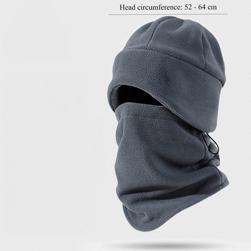 1PC Fleece Hat, Scarf Integrated, Men's and Women's Autumn and Winter Warm Neck Mask, Scarf, Windproof Cycling Cap