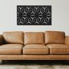 Outdoor Privacy Fence Panel, Laser Cut Metal Screen, Decorative Room Divider for Patio Garden, Black Steel Artwork Partition