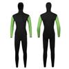 5mm Neoprene Wetsuit Snorkeling Diving Mens Two-Piece Warmth Suit Black Green
