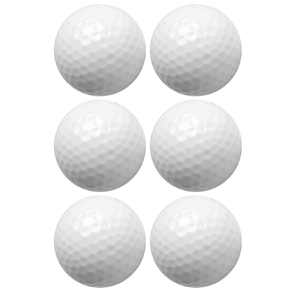 6PCS Synthetic Rubber LED Luminous Golf Ball Bright Attractive for Daytime Night Training Luminous Color Blue