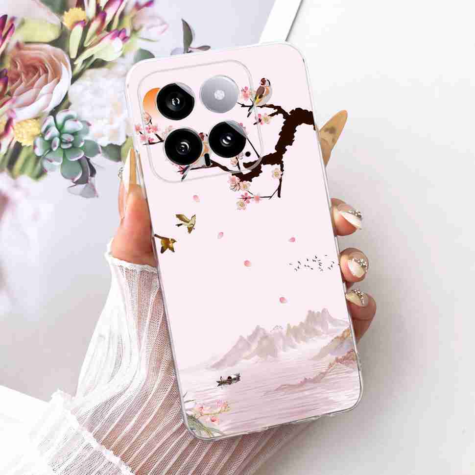 For Xiaomi Mi 14 5G 23127PN0CC Case Fashion Dragon Butterfly Silicone TPU Cover For Xiaomi Mi14 5G 6.36" 23127PN0CG Phone Shell